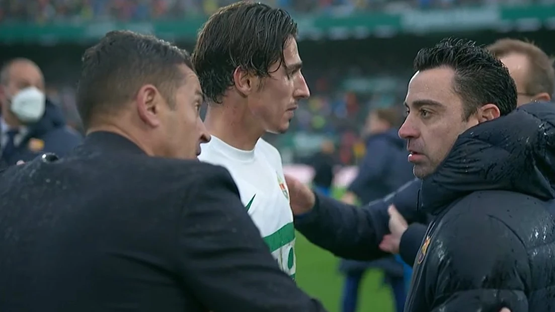 Xavi Hernández, con Francisco