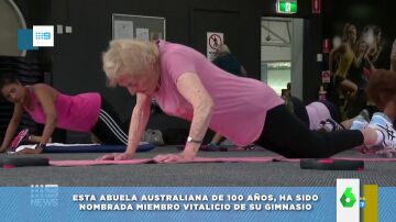 Las sorprendentes imágenes de cómo entrena una abuela de 100 años 