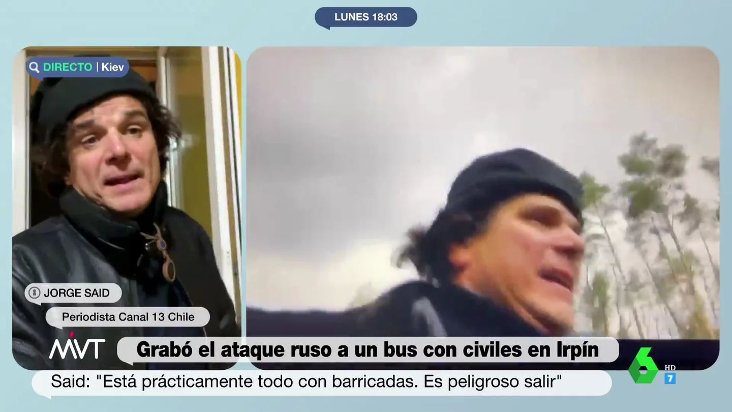 El periodista Jorge Said, víctima del ejército ruso: "A mí me apuntaron hace un par de días. Es peligroso andar por la calle" El periodista Jorge Said, víctima del ejército ruso: "A mí me apuntaron hace un par de días. Es peligroso andar por la calle"