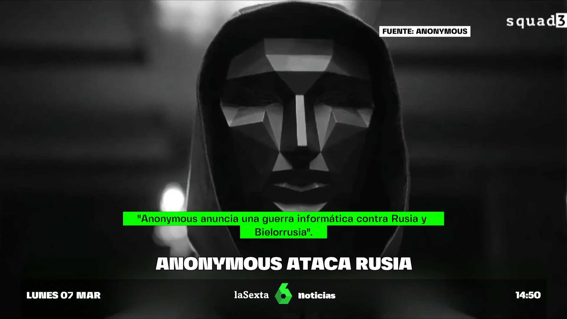 Anonymous ataca Rusia