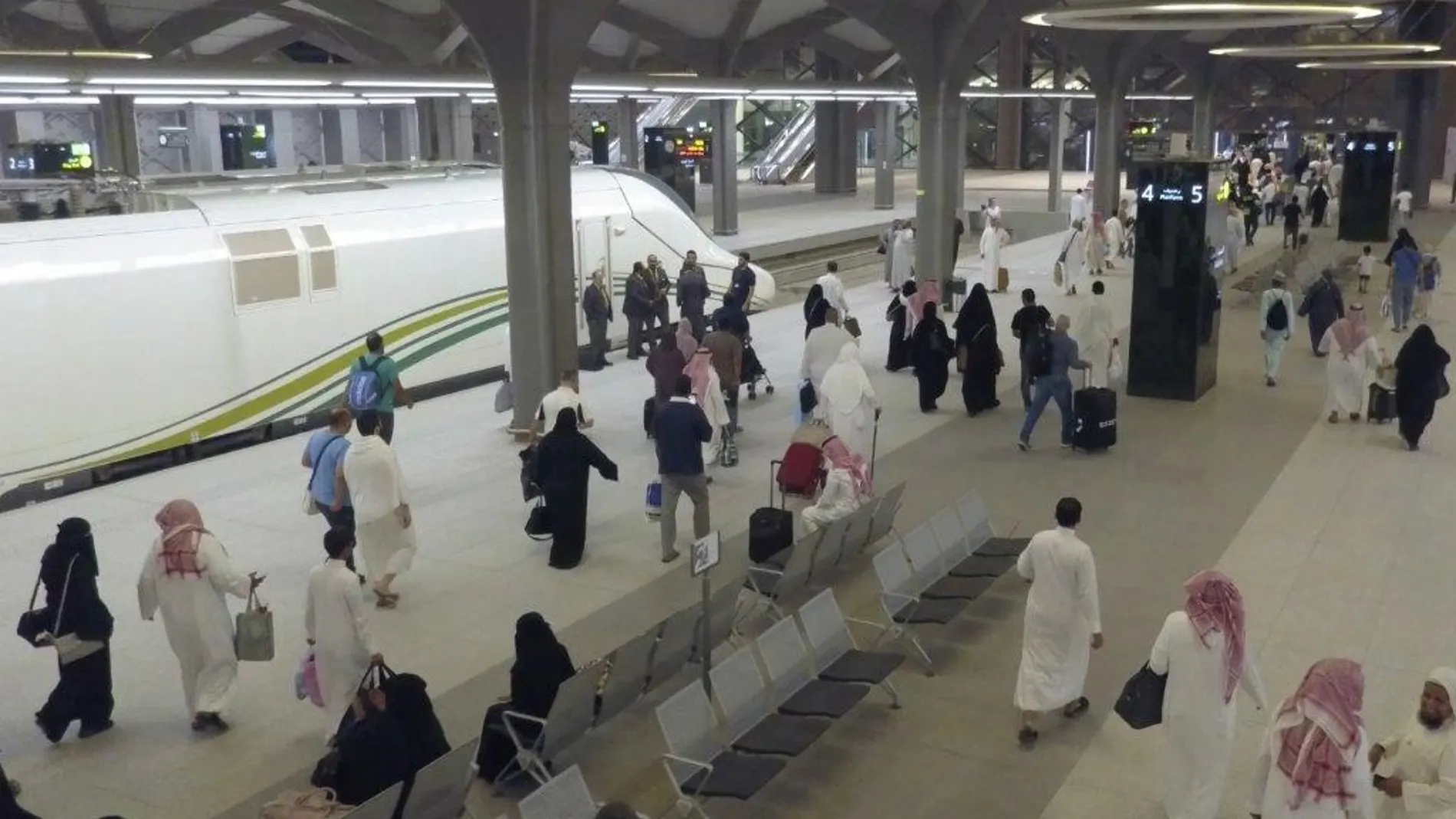 Imagen de archivo del tren de alta velocidad Haramain, que une las ciudades santas de La Meca y Medina.
