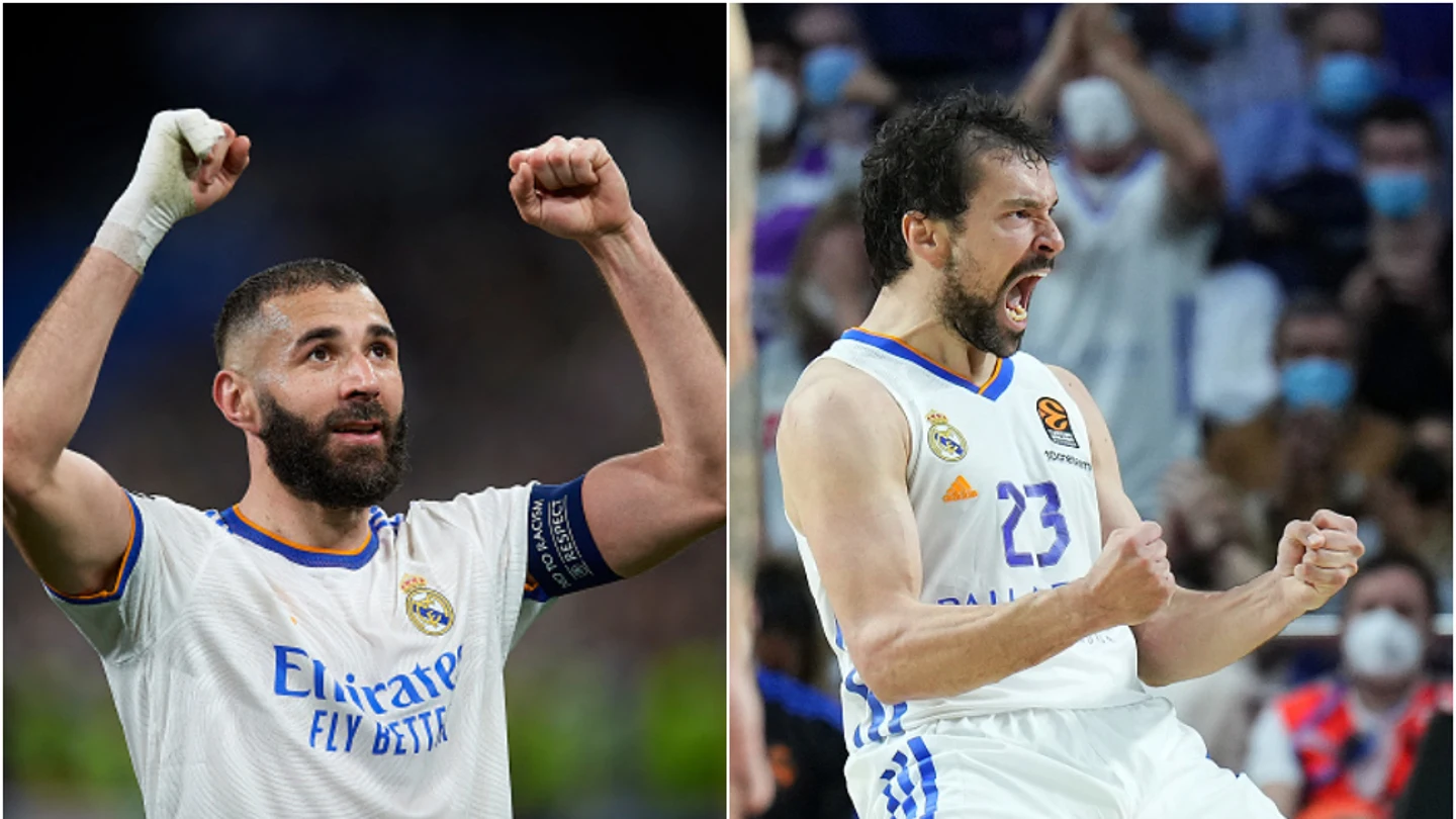 Karim Benzema y Sergio Llull Karim Benzema y Sergio Llull