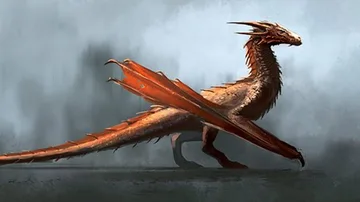 Diseño de uno de los numerosos dragones que veremos en la serie.