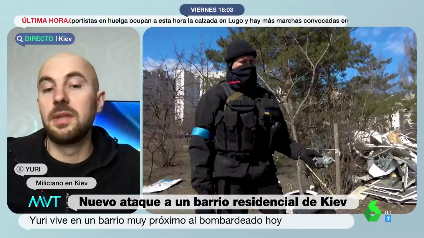 Las razones de un miliciano que defiende a Ucrania de la invasión rusa: "Intento ser útil a mi país" Las razones de un miliciano que defiende a Ucrania de la invasión rusa: "Intento ser útil a mi país"