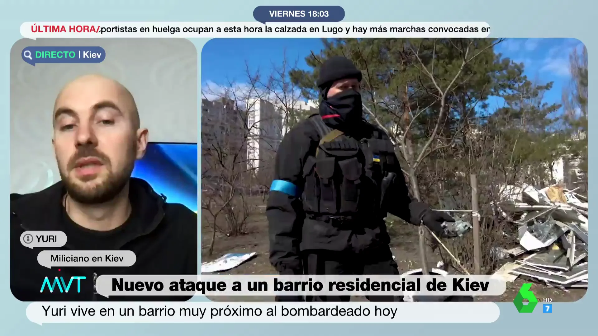 Las razones de un miliciano que defiende a Ucrania de la invasión rusa: "Intento ser útil a mi país"