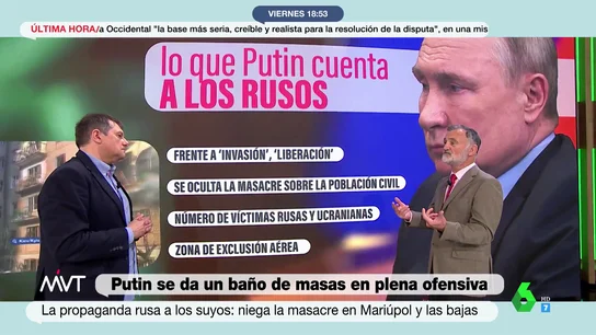 Los rusos creen que en Ucrania han muerto cuatro civiles y que los ha matado el ejército de Zelenski: así funciona la máquina de propaganda del Kremlin Los rusos creen que en Ucrania han muerto cuatro civiles y que los ha matado el ejército de Zelenski: así funciona la máquina de propaganda del Kremlin