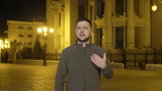 El presidente de Ucrania, Volodimir Zelenski, durante un discurso El presidente de Ucrania, Volodimir Zelenski, durante un discurso