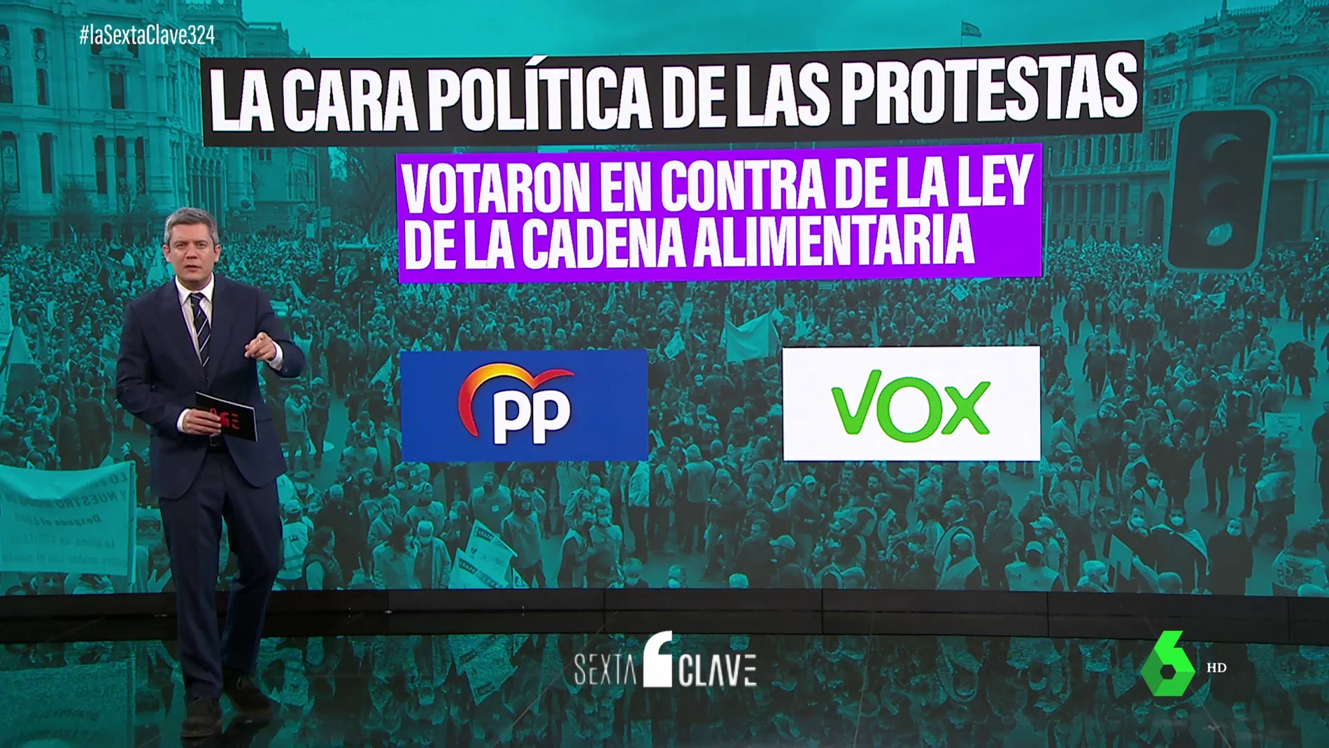  La contradicción de PP y Vox: apoyar las protestas del campo tras votar contra la ley de la cadena alimentaria