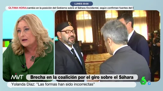 La teoría de Elisa Beni sobre el giro del Gobierno sobre el Sáhara: "O le han dado hachís del malo o hay cosas que no sabemos" La teoría de Elisa Beni sobre el giro del Gobierno sobre el Sáhara: "O le han dado hachís del malo o hay cosas que no sabemos"