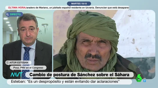 Aitor Esteban tacha el giro del Gobierno sobre el Sáhara de "despropósito": "Memoria democrática es también un deber moral hacia los saharauis" Aitor Esteban tacha el giro del Gobierno sobre el Sáhara de "despropósito": "Memoria democrática es también un deber moral hacia los saharauis"
