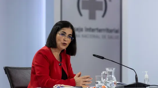 La ministra de sanidad en una rueda de prensa La ministra de sanidad en una rueda de prensa