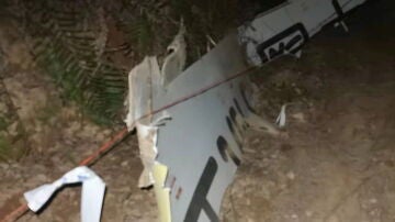 Restos del avión de de China Eastern Airlines siniestrado en la región de Guangxi