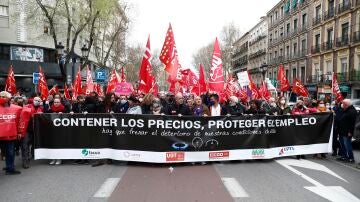 Manifestación en Madrid contra el alza de precios