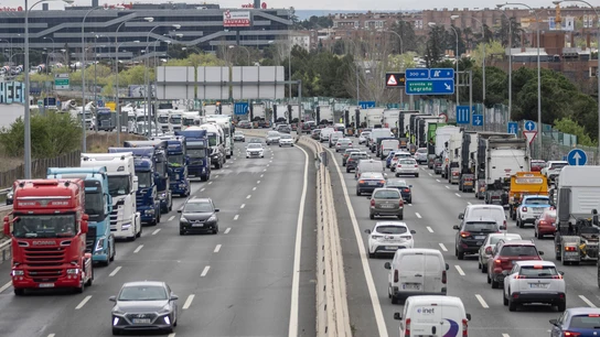 Protesta de los transportistas en Madrid Protesta de los transportistas en Madrid