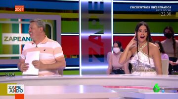  "Me está insultando por aquí alguien": la sorpresa de Cristina Pedroche en pleno directo de Zapeando