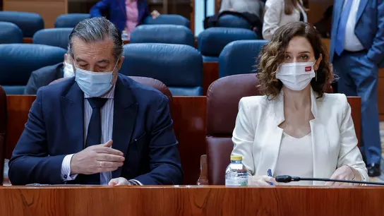 La presidenta regional, Isabel Díaz-Ayuso, y el consejero de Presidencia, Justicia e Interior, Enrique López La presidenta regional, Isabel Díaz-Ayuso, y el consejero de Presidencia, Justicia e Interior, Enrique López