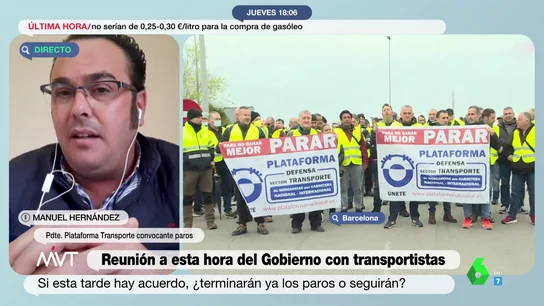 La plataforma convocante de los paros del transporte responde al Comité Nacional: "Espero que esto sirva para que se vea la mafia que tenemos en el sector" La plataforma convocante de los paros del transporte responde al Comité Nacional: "Espero que esto sirva para que se vea la mafia que tenemos en el sector"