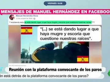 Los mensajes de Manuel Hernández, de la Plataforma de Transporte, por los que se le vincula con la extrema derecha