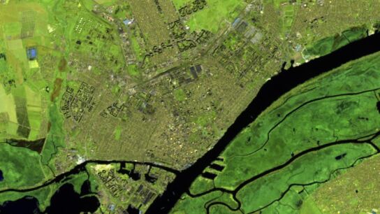 Jersón vista desde el Sentinel 2 el 25/03/2022