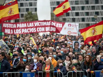 Protesta en apoyo a las víctimas del terrorismo en Madrid