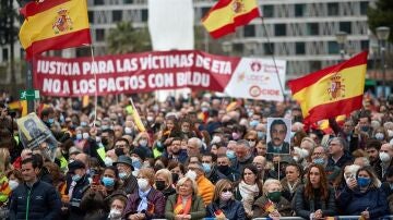 Protesta en apoyo a las víctimas del terrorismo en Madrid