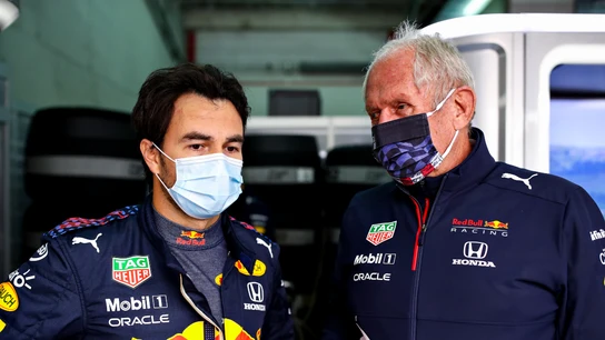 Sergio Pérez y Helmut Marko Sergio Pérez y Helmut Marko