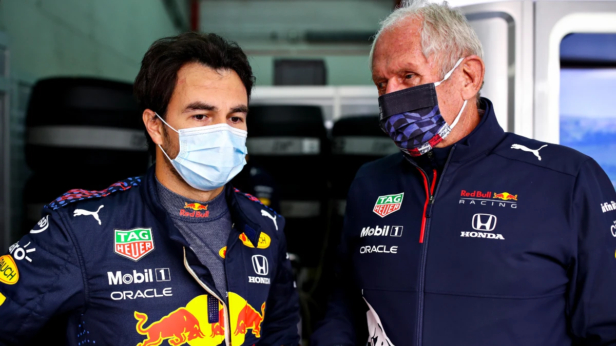 Sergio Pérez y Helmut Marko