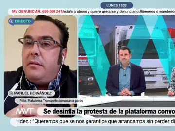 Manuel Hernández, tras desinflarse el paro de transporte: &quot;Se está amenazando a los transportistas para vuelvan a su puesto de trabajo&quot;