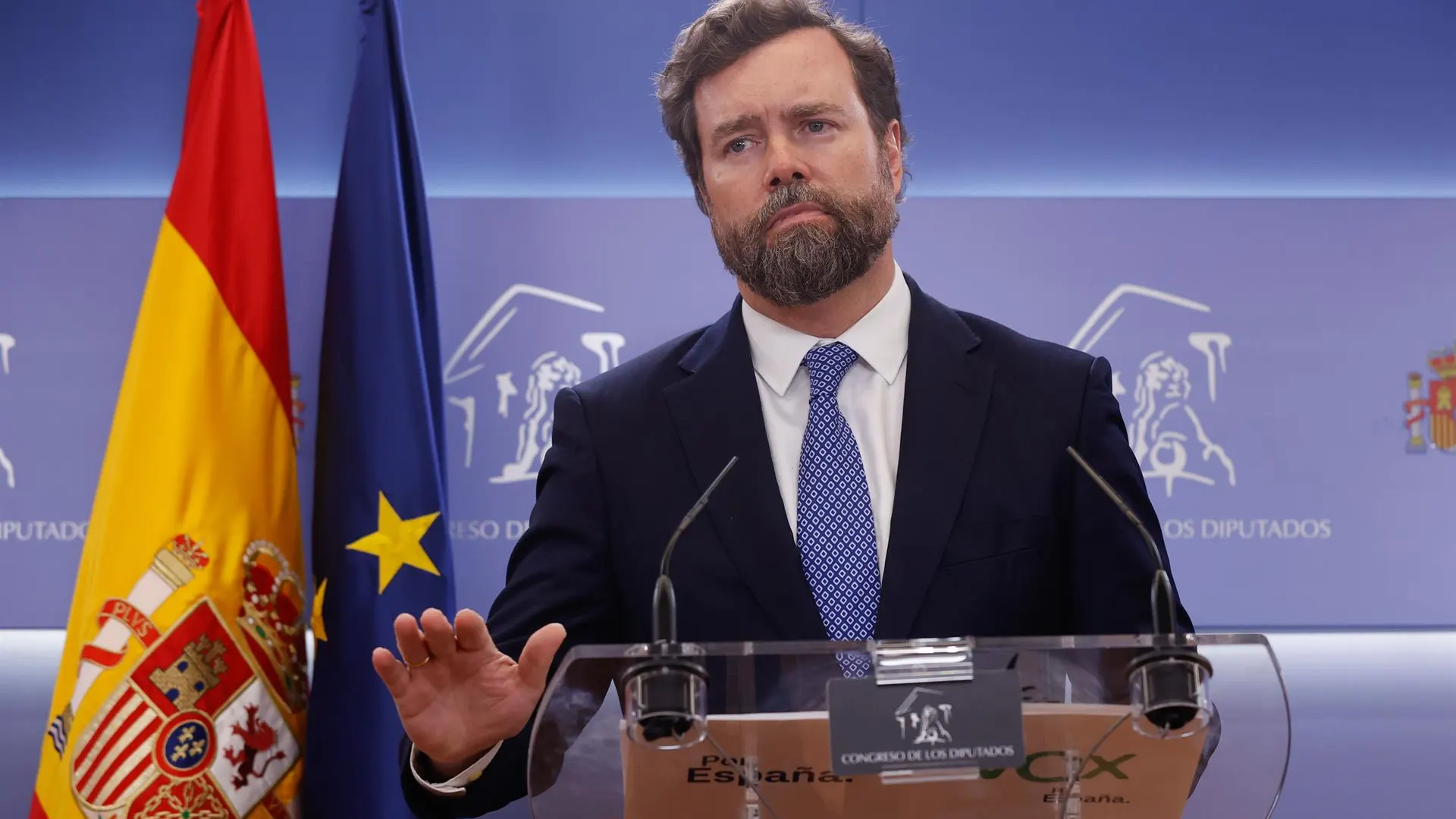 El portavoz de Vox en el Congreso, Iván Espinosa de los Monteros, en una imagen de archivo. 