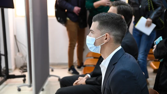 El futbolista Santi Mina en el juicio por agresión sexual El futbolista Santi Mina en el juicio por agresión sexual