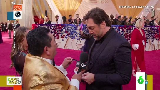 La reacción de Javier Bardem ante un chiste de un reportero en los Oscar que alucina a Dani Mateo: "Eso es clase" La reacción de Javier Bardem ante un chiste de un reportero en los Oscar que alucina a Dani Mateo: "Eso es clase"