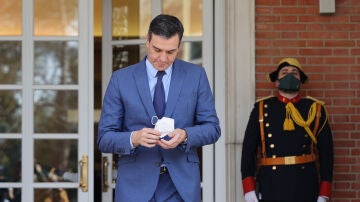 El presidente del Gobierno, Pedro Sánchez, en La Moncloa.