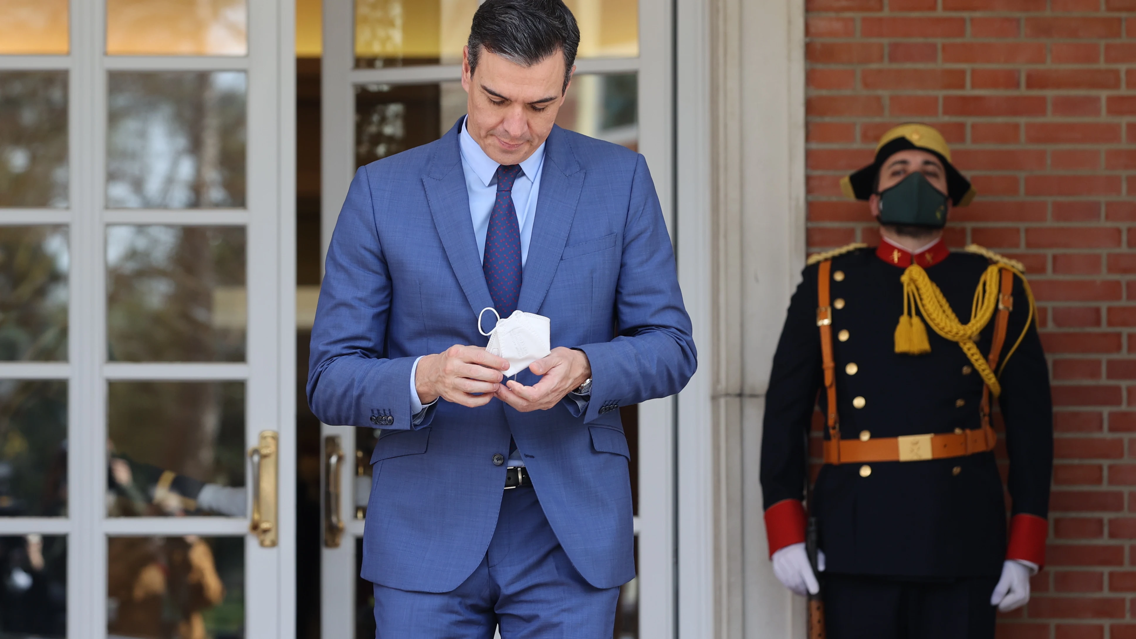 El presidente del Gobierno, Pedro Sánchez, en La Moncloa.