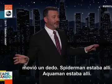 El monólogo de Jimmy Kimmel sobre Will Smith: &quot;Una sala llena de gente y nadie hizo nada, ¡estaban Spiderman y Aquaman!&quot;
