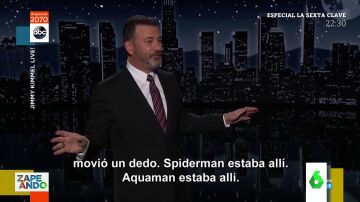 El monólogo de Jimmy Kimmel sobre Will Smith: "Una sala llena de gente y nadie hizo nada, ¡estaban Spiderman y Aquaman!"