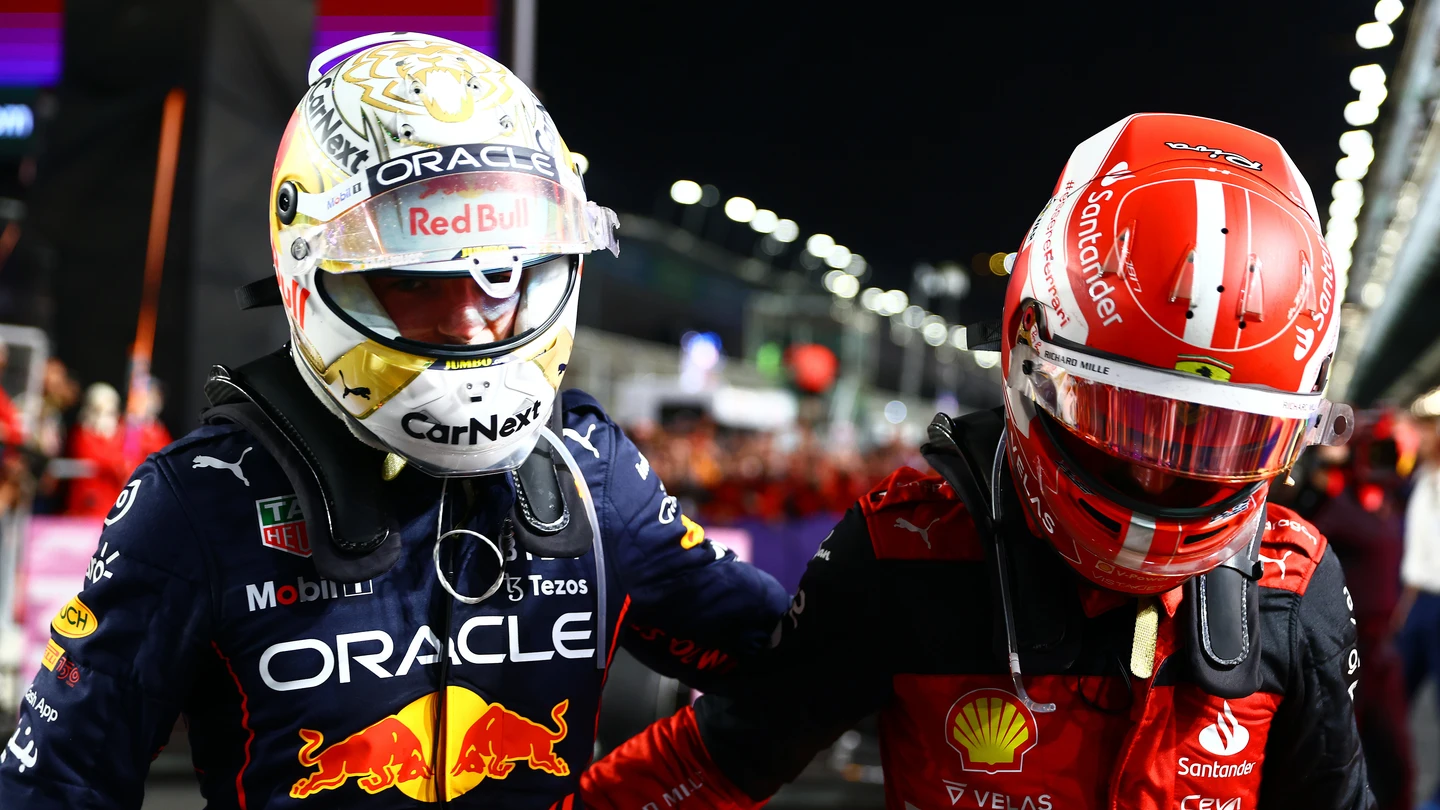 Max Verstappen y Charles Leclerc Max Verstappen y Charles Leclerc