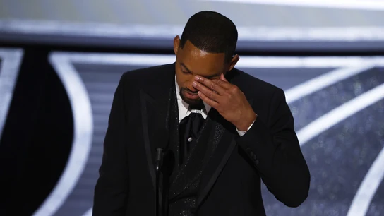 Will Smith emocionado durante su discurso en la gala de los Premios Oscar 2022 Will Smith emocionado durante su discurso en la gala de los Premios Oscar 2022