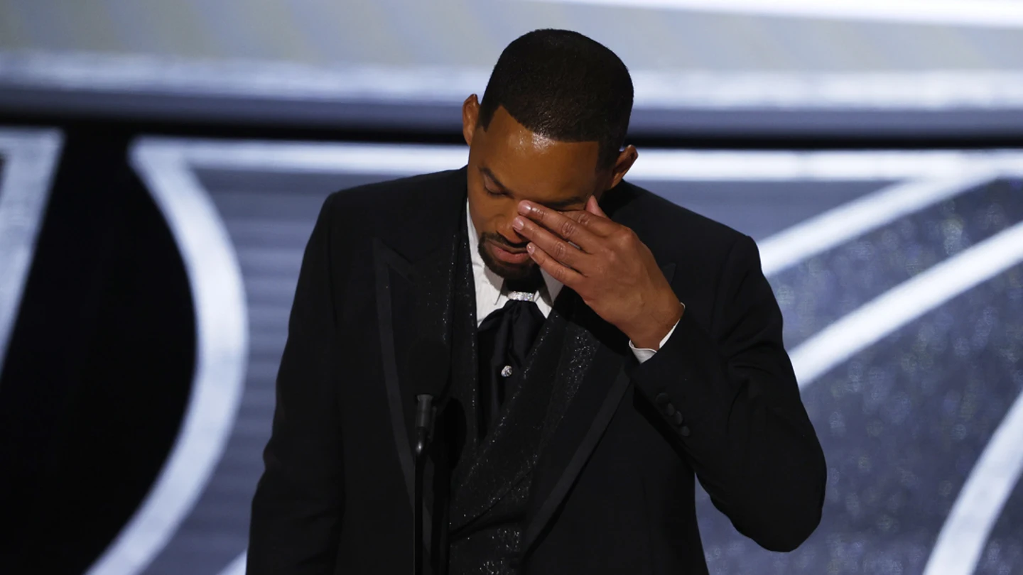Will Smith emocionado durante su discurso en la gala de los Premios Oscar 2022 Will Smith emocionado durante su discurso en la gala de los Premios Oscar 2022