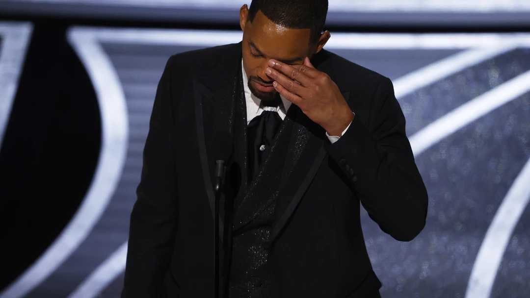 Will Smith emocionado durante su discurso en la gala de los Premios Oscar 2022