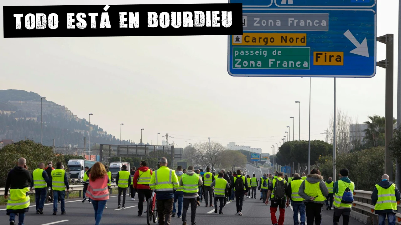 Paro de transportistas en Barcelona