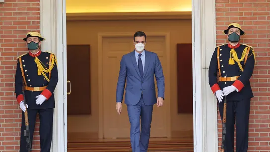 El presidente del Gobierno, Pedro Sánchez, en el Palacio de la Moncloa. El presidente del Gobierno, Pedro Sánchez, en el Palacio de la Moncloa.