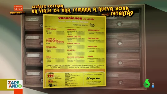 ¿Cuánto costaba a finales de los 70 un viaje de 7 días a Nueva York? ¿Y un reloj? Los zapeadores se ponen a prueba ¿Cuánto costaba a finales de los 70 un viaje de 7 días a Nueva York? ¿Y un reloj? Los zapeadores se ponen a prueba