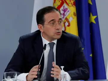 El ministro de Exteriores, José Manuel Albares, durante la rueda de prensa tras el consejo de ministros