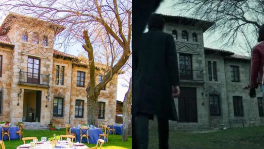 A la izquierda, la finca 'El Gasco', a la derecha, una de los momentos de la serie. A la izquierda, la finca 'El Gasco', a la derecha, una de los momentos de la serie.