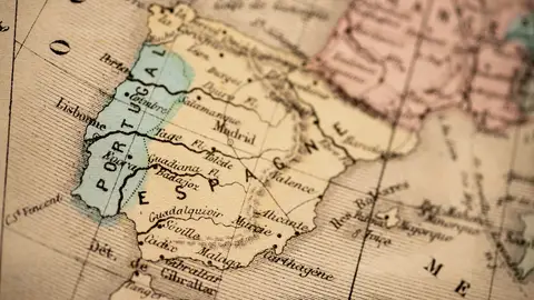 Mapa de España de 1869 Mapa de España de 1869