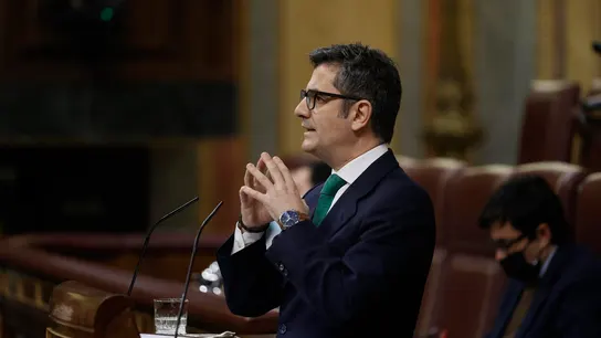 El ministro de la Presidencia, Félix Bolaños, interviene durante el pleno, este miércoles, en el Congreso de los Diputados El ministro de la Presidencia, Félix Bolaños, interviene durante el pleno, este miércoles, en el Congreso de los Diputados