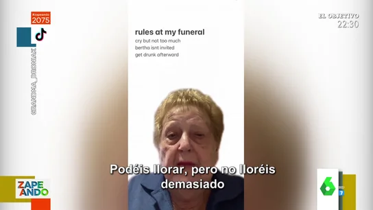 "No hagáis el ridículo": el viral de una anciana tiktoker que explica las normal de su entierro "No hagáis el ridículo": el viral de una anciana tiktoker que explica las normal de su entierro