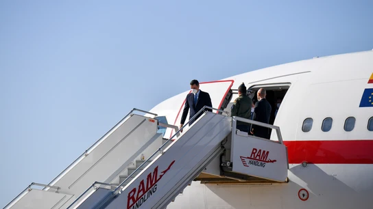 El presidente del Gobierno, Pedro Sánchez, a su llegada a Rabat para reunirse con Mohamed VI El presidente del Gobierno, Pedro Sánchez, a su llegada a Rabat para reunirse con Mohamed VI