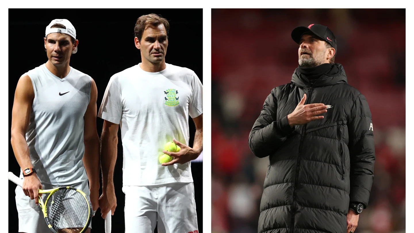 Nadal, Federer y Klopp Nadal, Federer y Klopp