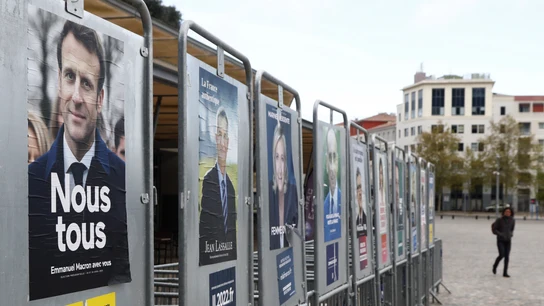 Los carteles de los candidatos a las elecciones de Francia 2022 Los carteles de los candidatos a las elecciones de Francia 2022